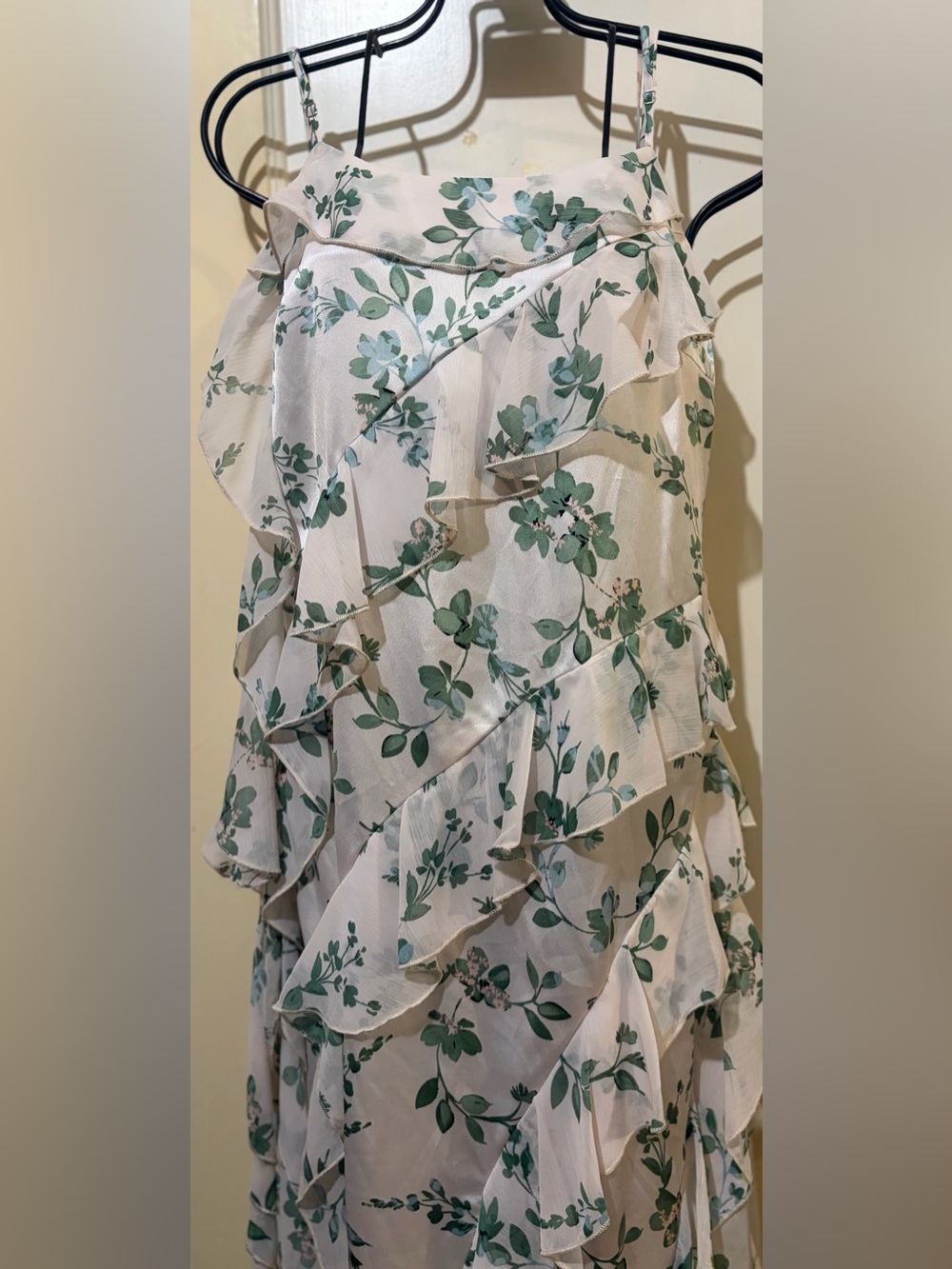 Misa Los Angeles White Floral Asymmetrical Ruffle Dress - Picture 10 of 15